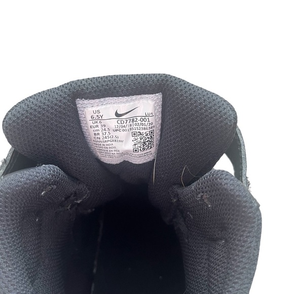 Nike court borough 2 high top sneakers black on black Big Boys 6.5 CD-7782-001 - Picture 7 of 15